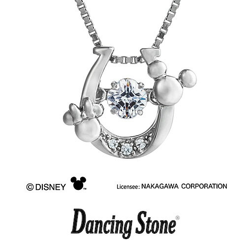 ひるおびで紹介されました！ プレゼント クロスフォーニューヨーク Crossfor NewYork ネックレス Dancing Stone ダンシングストーン Disney Series ディズニーシリーズ ミッキー Mickey Horseshoe 【NDP-002】【送料無料】