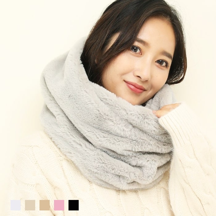スヌード ネックウォーマー スヌード ファー レディース メンズ ボア エコファー 無地 軽量 首 ふわふわ モコモコ 防寒 通勤 通学 送料無料 母の日 sale セール バーゲン プレゼント(4)