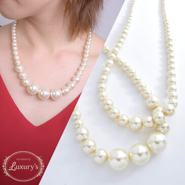ネックレス パール アイボリー 上品 シンプル フォーマル Luxury's ラグリーズ 送料無料 結婚式 入学式 パーティー ドレス j3s