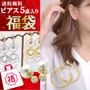 福袋 レディース ピアス 5点 入り ラッキーバック アクセサリー 女性 大人 可愛い おしゃれ シンプル 華奢 フック スタッド 雑貨 かわいい お楽しみ袋 ハッピーバッグ 冬 誕生日 プレゼント ギフト ハロウィン