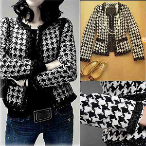 <在庫セール>ノーカラージャケット セレモニー・入学式・卒業式 カジュアルにも◎ 千鳥格子 S〜6XL(6L)大きいサイズ有り送料無料