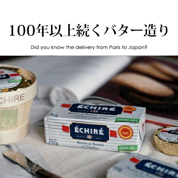 【送料無料】 バター エシレバター 有塩100g×5個セット 1個当たり1100円！ 最安値 フランスAOP伝統エシレバター まとめ買い Echire AOP 冷蔵空輸品（お中元 ギフト パリから直送だからお得！） 2