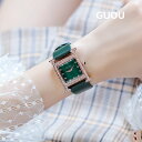 時計のプレゼントを贈る GUOU 腕時計 時計 レディース 女性用 ウォッチ 革ベルト クリスタル アクセサリー ラッピング無料 かわいい おしゃれ ゴールド ブレスレット 旅行 イベント カジュアル…