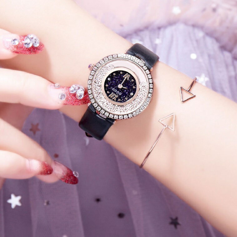 時計のプレゼントを贈る GUOU 腕時計 時計 レディース 女性用 ウォッチ 革ベルトアクセサリー ラッピング無料 送料無料 かわいい おしゃれ シルバー ラインストーン ブレスレット 旅行 イベン…