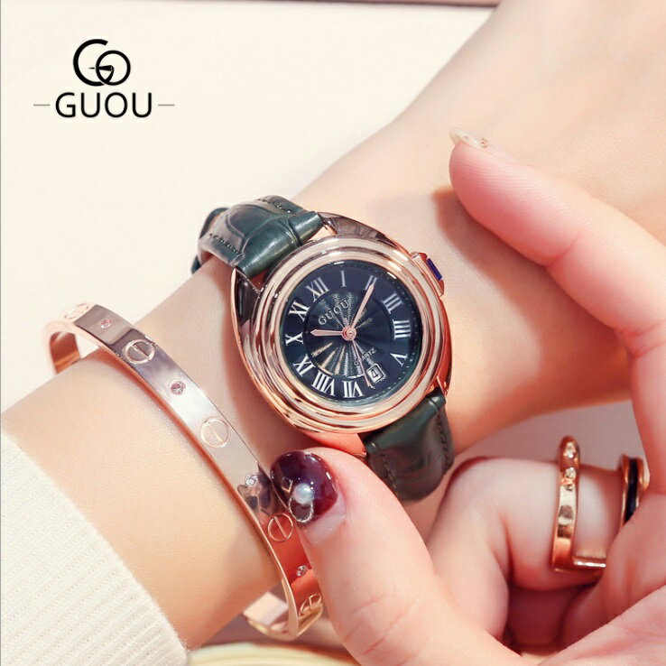 時計のプレゼントを贈る GUOU 腕時計 時計 レディース 女性用 ウォッチ セレブ 人気 クリスタル ガラスカット アクセサリー ラッピング無料 送料無料 かわいい おしゃれ ゴールド ブレスレット…