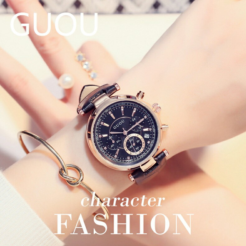 『 時計のプレゼントを贈る 』GUOU 腕時計 レディース 