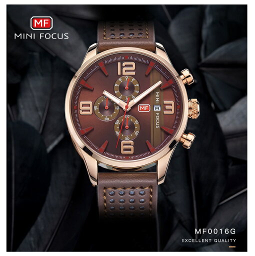 MINIFOCUS ミニフォーカス メンズ 男性用 腕時計 時計 ストップウォッチ クロノグラフ ビジネス スポーツ 欧米 海外人気 ミリタリーマルチ クォーツ MF0016G
