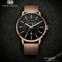 『日本総代理店 』MINI FOCUS メンズ 男性用 腕時計 時計 ビジネス 欧米 海外人気 クォーツ カレンダー MF0034G