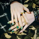 【Sale! 開催中】【PRS nail】 ネイルチップ 付け爪 つけ爪 おうちネイル 貼る 簡単 ネイル 剥がせる デコネイル かわいい 24枚入 手用