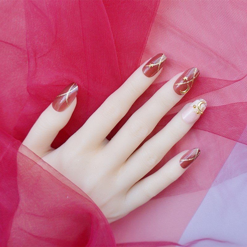 『最大20%OFFクーポン』【PRS nail】 ネイルチップ 付け爪 つけ爪 おうちネイル 貼る 簡単 ネイル 剥がせる デコネイル かわいい 24枚入 手用