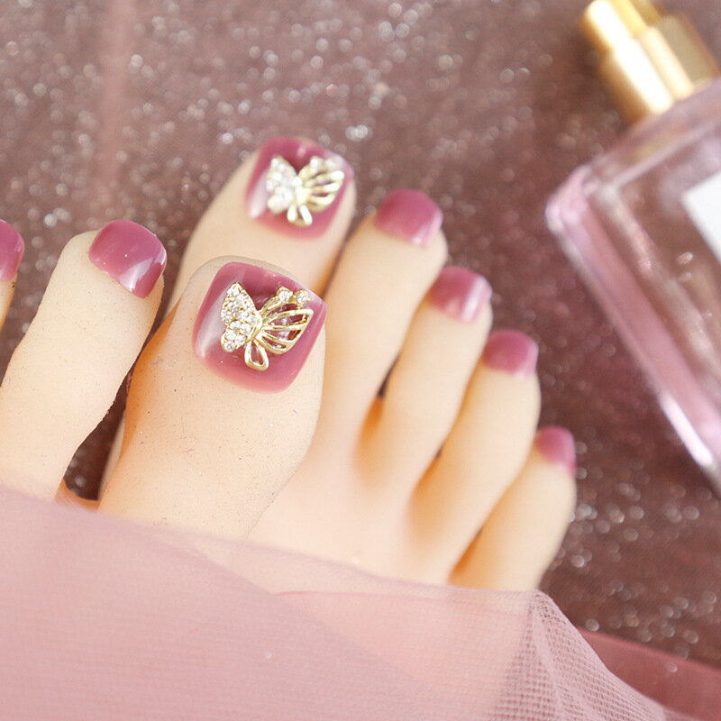 『最大20%OFFクーポン』【PRS nail】 ネイルチップ 付け爪 つけ爪 簡単貼る 韓国 人気 夏に 繰り返し使える 剥がせる デコネイル かわいい 24枚入り 足用 フット用 結婚式 成人式