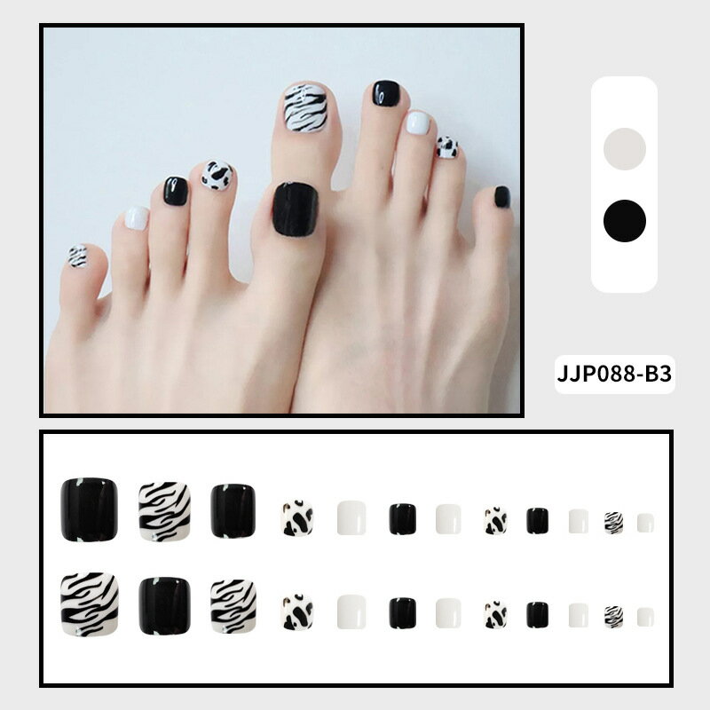 『あす楽 即日発送対応 』【PRS nail】 ネイルチップ 付け爪 つけ爪 おうちネイル 貼る 簡単 ネイル 剥がせる デコネイル かわいい 24枚入り 足用 フット用