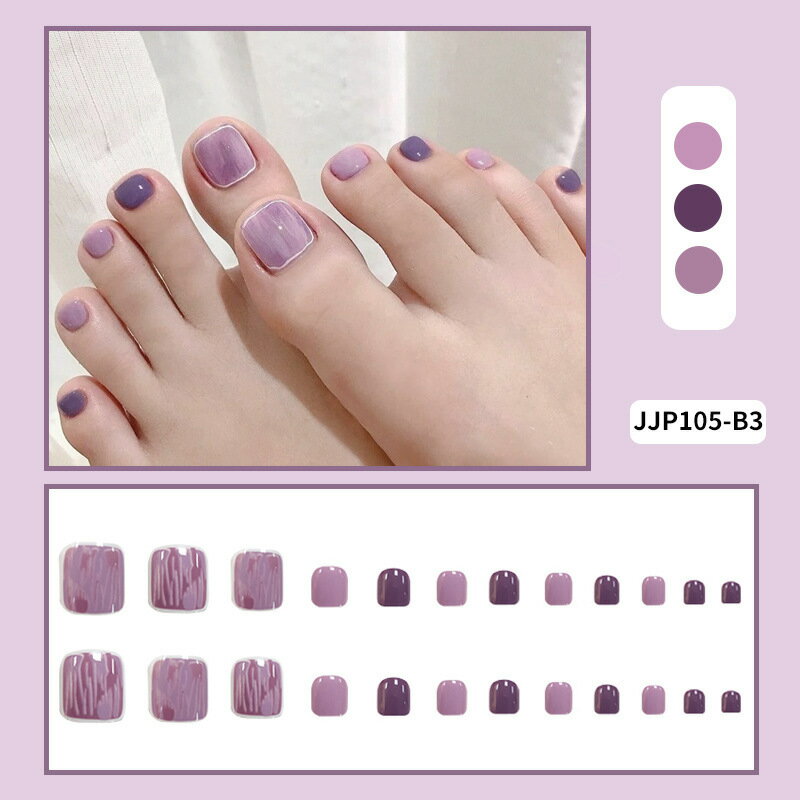 『あす楽 即日発送対応 』【PRS nail】 ネイルチップ 付け爪 つけ爪 簡単貼る 韓国 人気 夏に 繰り返し使える 剥がせる デコネイル かわいい 24枚入り 足用 フット用 結婚式 成人式