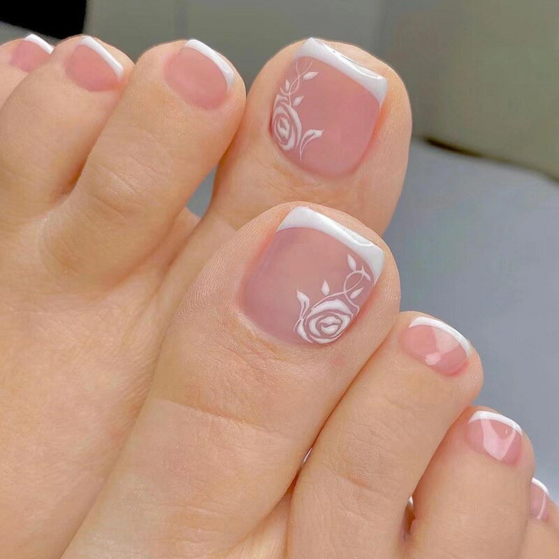 『あす楽 即日発送対応 』【PRS nail】 ネイルチップ 付け爪 つけ爪 おうちネイル 貼る 簡単 ネイル 剥がせる デコネイル かわいい 24枚入り 足用 フット用