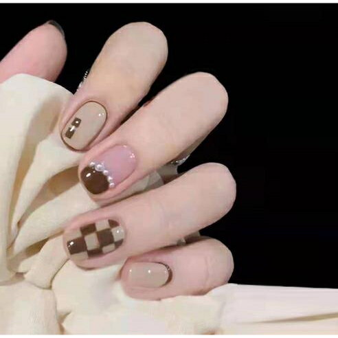 【PRS nail】 ネイルチップ 付け爪 つけ爪 おうちネイル 貼る 簡単 ネイル 剥がせる デコネイル かわいい 24枚入 手用