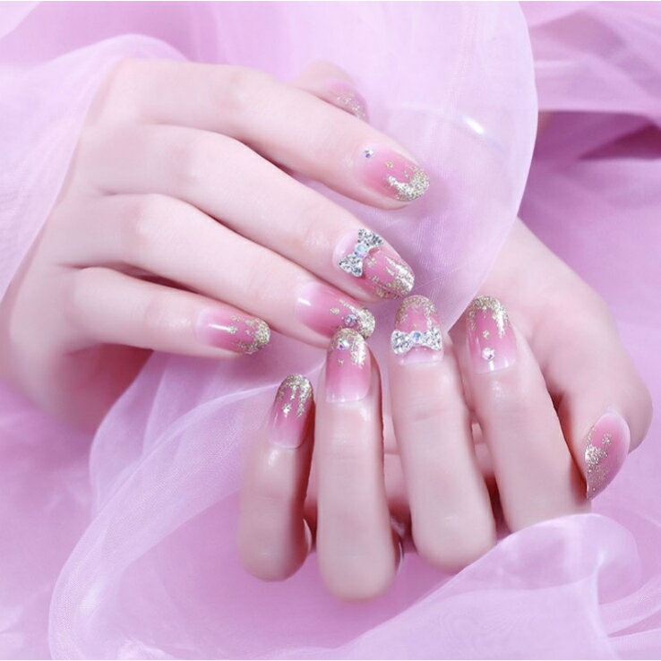 【PRS nail】 ネイルチップ 付け爪 つけ爪 おうちネイル 貼る 簡単 ネイル 剥がせる デコネイル かわいい 24枚入 手用