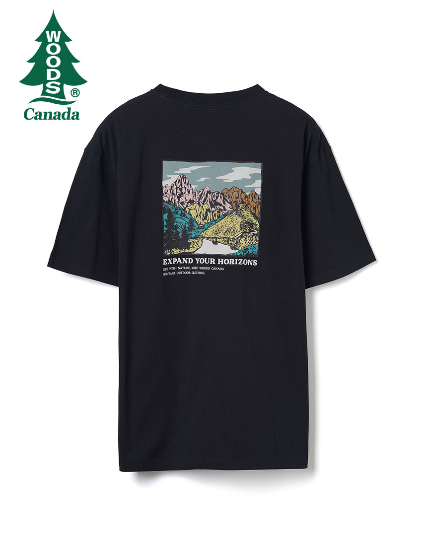 【公式】 WOODS CANADA バックプリントポケットTシャツ メンズ レディース アウトドア ウッズカナダ