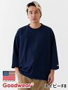 【公式】 Goodwear グッドウェア 切替7分袖Tシャツ メンズ レディース 7.6オンス USAコットン ビッグ