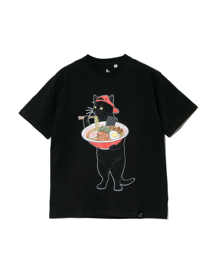 【go slow caravan】 中華そば猫Tシャツ メンズ レディース ゴースローキャラバンのサムネイル