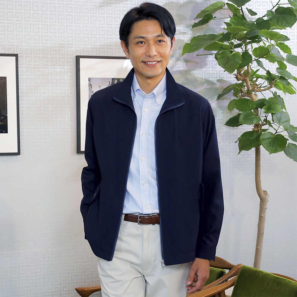 【メーカー直販】 日本製 富江工房 サッカーブルゾン メンズ 紳士 シニア プレゼント 50代 60代 70代 80代 ギフト ラッピング無料