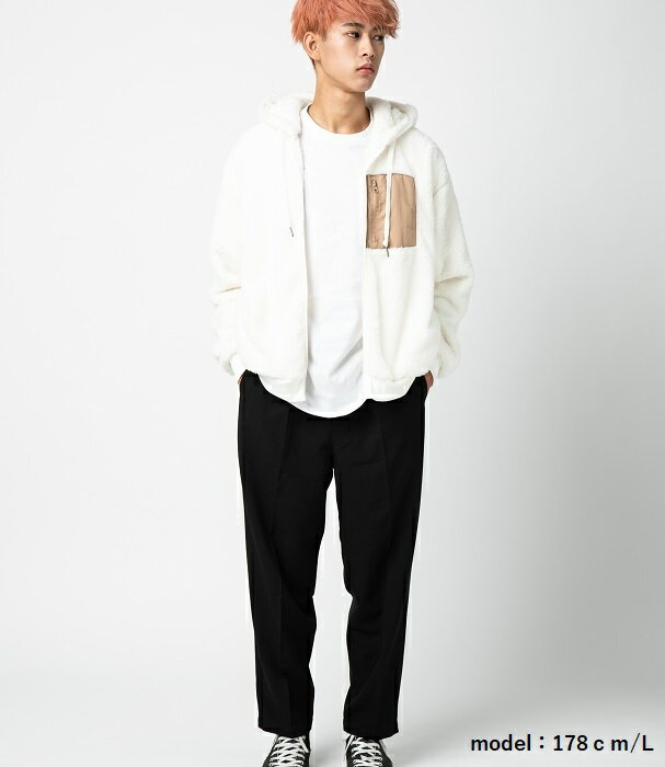 【クーポン/50％OFF】ワイドテーパードパンツ　リラックスパンツ メンズ　レディー...