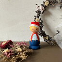 【USED】 スウェーデン 帽子を被った 男の子 クリスマス 人形 置物 ハンドペイント 木製 ウッド 美術 アート 置物 雑貨 飾り デコレーション クリスマスツリー メリークリスマス クリスマス用品 Xmas Christmas【海外直輸入USED品】