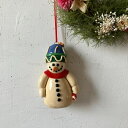 【USED】雪だるま スノーマン オーナメント アメリカ クリスマス クマ デコレーション クリスマスツリー メリークリスマス クリスマス用品 Xmas Christmas【海外直輸入USED品】