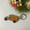 デンマーク 郵便局 郵便配達車 キーホルダー 配送車 デンマーク郵便局 木製 ポストマン POST