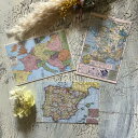 CAVALLINI & CO ポストカード 世界地図 ヴィンテージデザイン メッセージ カヴェリーニ カヴバリーニ アメリカ マップ ミニ ポスター アート イ...