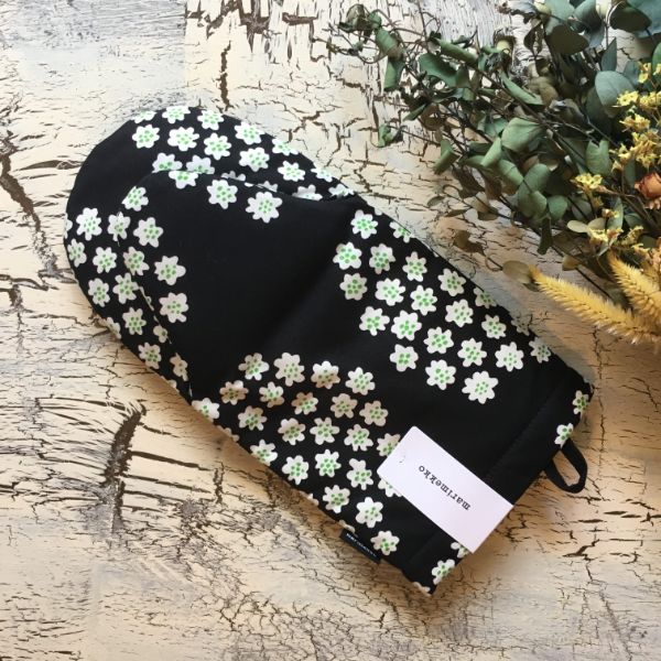 marimekko puketti ミトン ブラック×ホワイト マリメッコ プケッティのサムネイル