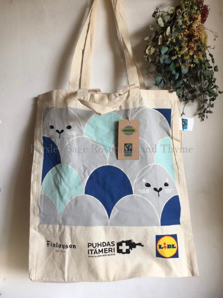 LIDL×Finlayson ショッピングバッグ アザラシ リドル フィンレイソン トートバッグ 海外スーパーマーケット あざらしのサムネイル