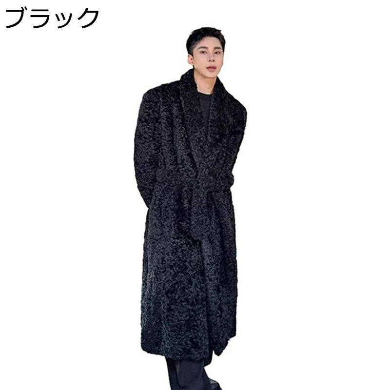 スプリングコート フリース 厚手 ロングトレンチコート メンズ 防風防寒 チェスターコート ベルト 軽やか 長袖 ゆったり 冬服 紳士服 シンプル かっこいい ストリート パーティー