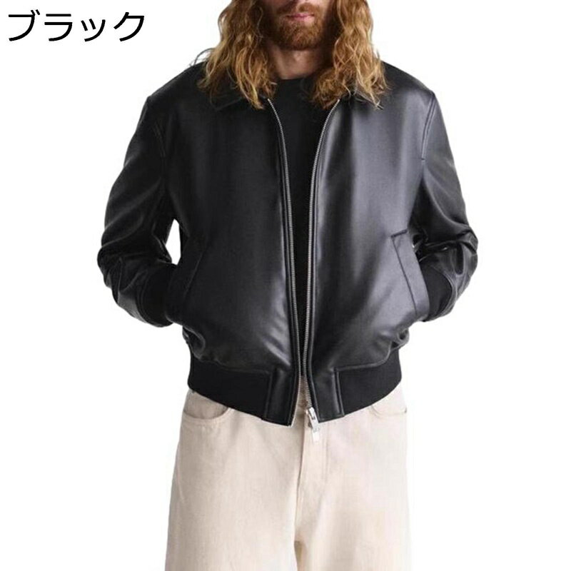 春 秋 フェイクレザージャケット ライダースジャケット コート 防寒 防風 保温性 フェイクムートン アウターウエア ブルゾン ショート丈 バイク ウオーキング フィールドジャケット ゆったり