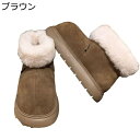 ムートンブーツ レディース 裏起毛 ウィンターブーツ スノーシューズ あったか 極暖 防風 防寒 雪用ブーツ 保温性 ショートブーツ 防滑 シンプル もっちり コンフォート トラベル 秋冬靴(4)