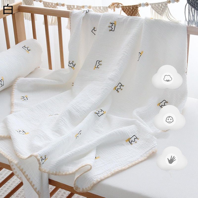 夏用掛け布団 ガーゼケット ベビー毛布 ベビーブランケット 綿100% 105*105cm 4層 ひざ掛け 男の子 女の子 出産祝い プレゼント 軽い 薄い 毛布 ひんやりかけ布団 洗濯機洗い可能 春夏秋用 快適 通気性 吸水速乾