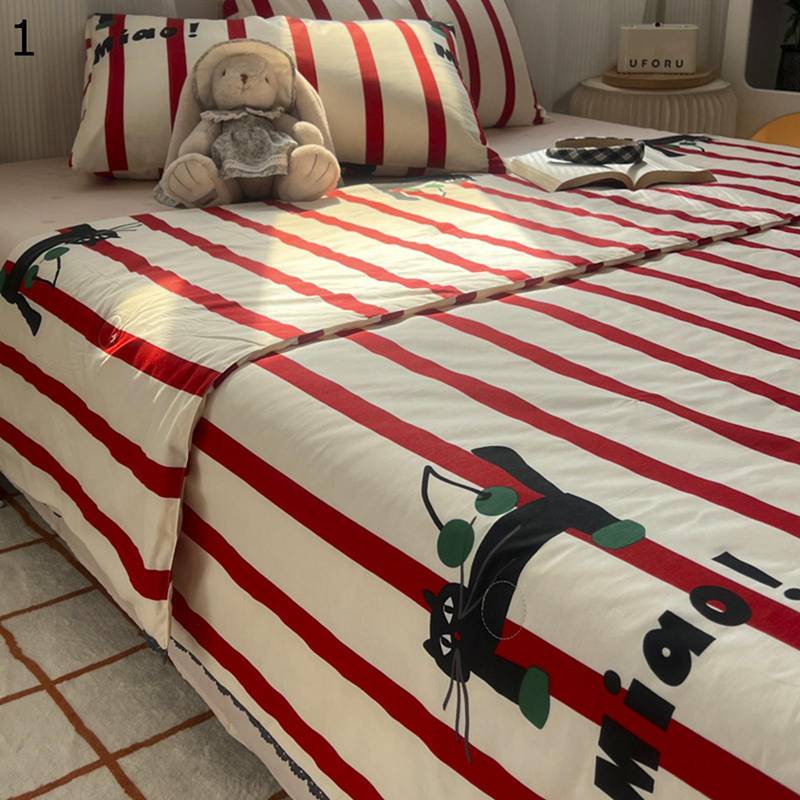 夏用布団 肌掛け布団 綿100 [size] ストライプ レース付き 花柄 可愛い お姫様 合掛け布団 キルトケット シングル エアーケット 丸洗い フワフワ 軽量 通気速乾 寝汗吸収 オールシーズン 毛玉なし 寝汗吸収