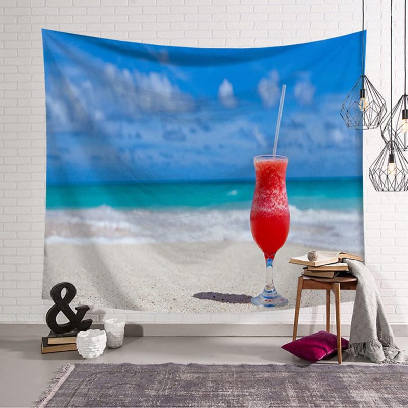 自然風景 タペストリー 壁掛け 森と湖 A95x73 山 カラー 紅葉 ファブリック装飾布 多機能壁掛け 背景布 ファブリックポスター インテリア雑貨 新居お祝い プレゼント風景タペストリー プリント