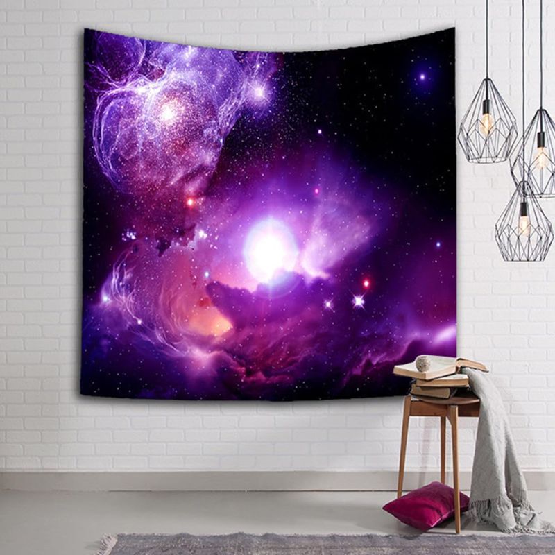 壁掛け 布ポスター 夜空 美しい満月 星 木 星空と海 夜景 タペストリー 壁掛け おしゃれ インテリア雑貨 大きいサイズ カラー ベッドサイド ホーム装飾品 一人暮らし 気分転換 新居お祝い プレゼ