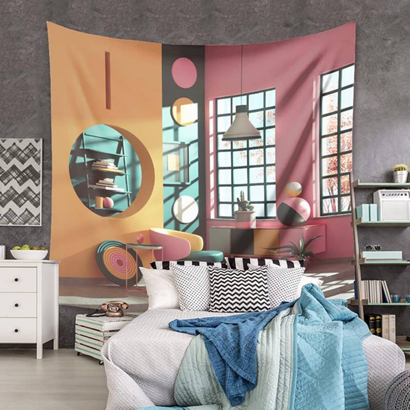 風 タペストリー 宇宙 カラー ギャラクシー サイケデリック 星空 75*95cm 壁掛け リビングルーム ベッドルーム 寝室 装飾布 部屋かざち インテリア 背景布 ファブリックポスター 布 天の川