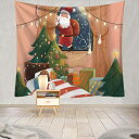 クリスマスツリー タペストリー 壁掛け クリスマス飾り クリスマスデコレーション サンタクロース 雪だるま トナカイ かわいい おしゃれ 北欧タペストリー 多機能 布 ベッドサイド 窓 カラー インテ