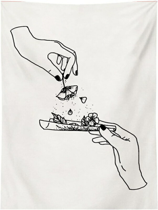 北欧 アート タペストリー ファブリックポスター 布 ポスター ウォールアート 壁掛け 線画 韓国 インテリア 雑貨 デザイン 簡単 シンプル ナチュラル モダン お洒落 インスタ映え 可愛い 73*