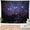 タペストリー 大判 95*73cm 花火 壁掛け 壁画 北欧風 カラー タペストリー 多機能 飾り物 部屋飾り モダンなアート 模様替え 布ポスター 暖簾 窓カーテン 個性ギフト お祝い 新生活 壁飾