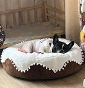 ペットベッド 犬ベッド 猫ベッド 秋冬 春秋 丸型 ドーナツ 可愛い おしゃれ ペットソファー クッション キャットベッド 中型犬 小型犬 オールシーズン 犬プ...