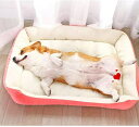 ペットベッド ペットクッション 犬用ベッド 滑りにくい裏生地 両用 お手入れ簡単 耐え噛み 暖かい 猫用ベッド 犬ハウス 可愛い おしゃれ もこもこ ストレス解消 猫の洞窟ベッド 休憩所 モフモフ ピ(4)
