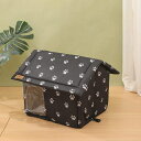 猫ハウス 屋外 猫ベッド 犬小屋 猫小屋 防水 外猫ハウス 屋外ペットハウス 猫の巣 厚み 暖かい L 保温 ぐっすり眠れる 防寒 ブラック 防雨 折りたたみ可...