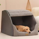犬ベッド、猫部屋冬暖かい犬部屋、半閉鎖冬蓋ある犬ベッド、猫ベッドテント、犬隠れているペット部屋ペットのベッドはすべて季節猫と犬に適しています高さ40キロ (S)