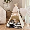 無垢材木製猫テント、携帯用犬小屋犬テント、かわいい猫テント穴、猫ベッド、犬ベッドテント、犬ベッドテント、ウサギテント、ペットテントテントです (L M)