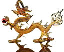 龍 プン プレゼント 厄除け 龍神 昇運 吉祥開運 オフィスオー 五本爪 伝統工芸品 竜水晶金龍 20X30cm