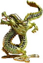 プン プレゼント 龍 龍神 昇り龍 吉祥開運 オフィスオー 風水 強運 昇龍 少量生産品緑龍 12x11x13cm