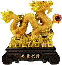 龍の置物 風水 龍 置物 五本爪 風水グッズ 玄関 金龍 宝珠 福袋 開運祈願 金運祈願 金運 プレゼント 贈り物 開店祝い 開店 お店 ショップ 会社 経営者 経営 宝くじ 金脈 商売繁盛 商売 (